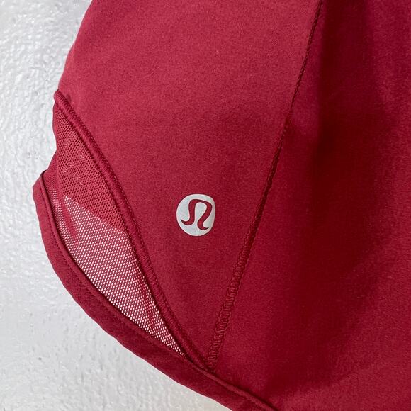 Lululemon Hotty Hot Shorts Women's Size 6 Tall Chianti Pink Lined Running Active - Picture 6 of 10